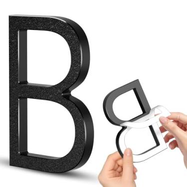 Imagem de Números de casa autoadesivos de 10 cm, números de endereço e letras modernas, número de endereço residencial - fácil de instalar, à prova de intempéries, sem ferrugem, números de porta de letras