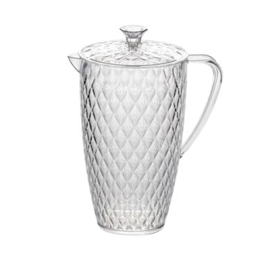 Imagem de Jarra Suco Glamour Acrílico Transparente 2 Litros Com Tampa