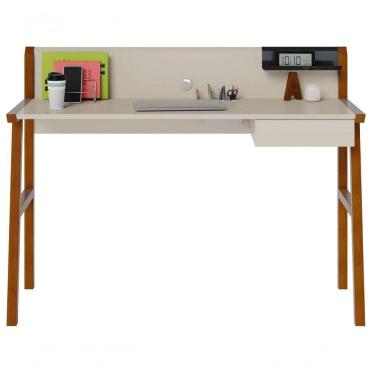 Imagem de Escrivaninha Mesa Para Computador Job Off White - Imcal Móveis