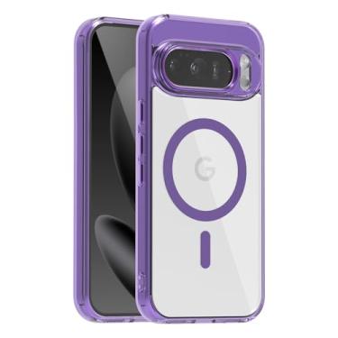 Imagem de ZYQEEE Capa magnética para Google Pixel 10/10 Pro, proteção de nível militar, à prova de choque, colorida, fina, capa de telefone TPU para Pixel 10/10 Pro de 6,3 polegadas, compatível com Magsafe