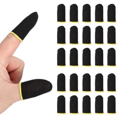 Imagem de PATIKIL Manga de dedo para controle de polegar, pacote com 40 luvas de dedo para jogos móveis, luvas de ponta de fibra prateada, anti-suor, respirável para dispositivos de tela sensível ao toque