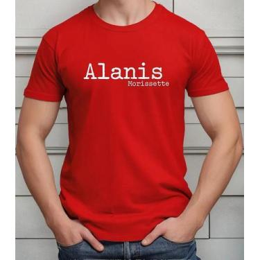 Imagem de Camiseta Camisa de Algodão Adulto Masculina Feminina  Alanis Morisset 