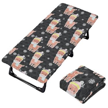 Imagem de Burbuja Lençol de berço de flocos de neve de veado para crianças, lençol de cochilo acolchoado portátil com faixa elástica para meninas e meninos, lavável na máquina, 63,5 x 127 cm