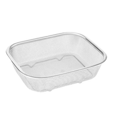 Imagem de KiBcsLic Cesto para fritura, escorredor de cozinha, peneira para alimentos, utensílio de cozinha, escorredor de óleo, bandeja para fritar linguiças, casa, 20.8 X 17.5 X 5 Cm