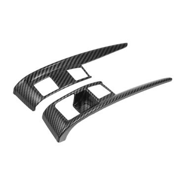 Imagem de TUCKBOLD 1 par de adesivos de painel de câmbio de transmissão automática para Honda Civic Sedan Hatchback Coupe 2016-2021 peças automotivas com padrão de fibra de carbono