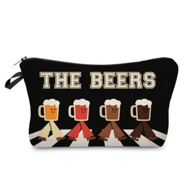 Imagem de Livel lhood The Beers Bolsa de Maquiagem Linda Pequena Bolsa Organizadora com Zíper Banda de Música Divertida Bolsa Cosmética Beatles Presente de Aniversário para Fãs de Música Amigas Mulheres