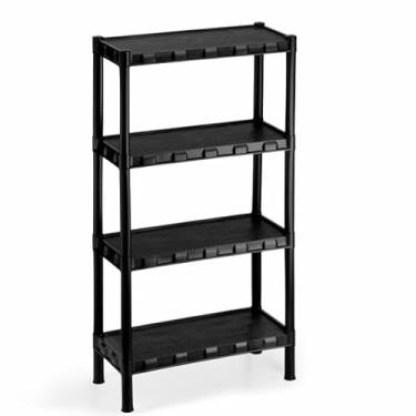 Imagem de Estante Prateleira Organizadora de Plástico Modular Multiuso para Cozinha e Quarto Sapateira (4 Prateleiras)