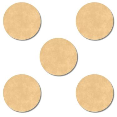 Imagem de Kit 5 Pele Animal 45Cm Couro S/Aro Conga Bongo Atabaque Luen