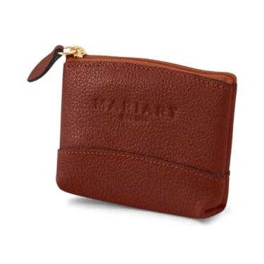 Imagem de Porta-moedas Feminino De Couro Legítimo Mariart Pn10 Nude Croco-Feminino