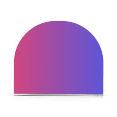 Imagem de Porta-guardanapos de acrílico gradiente azul vermelho, porta-toalhas de papel em forma de U, porta-guardanapos vertical