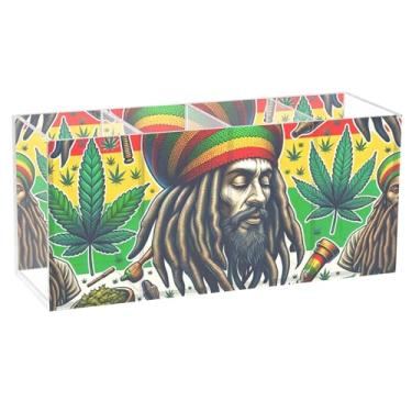 Imagem de TSENQUE Suporte de lápis de acrílico para maconha, cannabis, cânhamo, fofo, porta-canetas, artesanato, porta-canetas, porta-lápis, armazenamento de lápis, organizador de escritório para decoração de