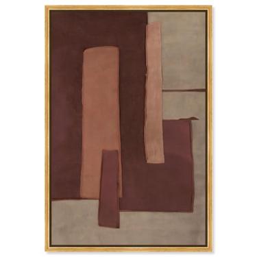 Imagem de Decoração de parede Boho com impressão em tela Raw Edge II da Art Remedy, moldura dourada, 50 x 76 cm