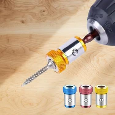 Imagem de Pacote com 3 anéis de chave de fenda magnética, magnetizador antiderrapante para parafusos Phillips e ranhurados, ferramenta desmagnetizadora para chaves elétricas de haste hexagonal de 1/10.2 cm, 3