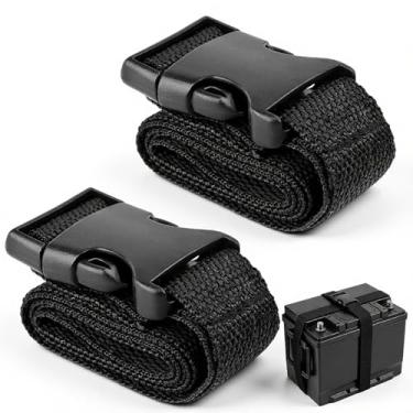 Imagem de 2 peças de alça de caixa de bateria de 99 cm alça de retenção de bateria de liberação rápida de baterias de carro tiras de amarração para caixas correias de retenção para carros, caminhões, SUV