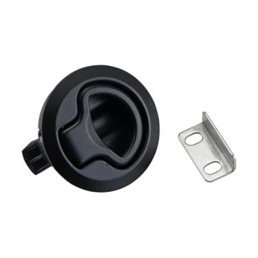 Imagem de Fechadura de porta de controle de caixa de distribuição de armário com alça embutida 1 peça (preto desbloqueado)