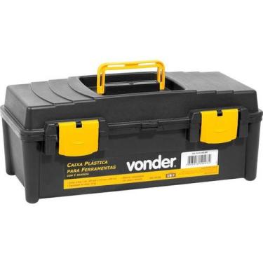 Imagem de Caixa plástica p/ ferram baú 420x170x200mm c/ bandeja vd4038 - Vonder