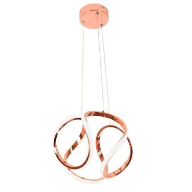 Imagem de Lustre Pendente Led Moderno Design Atual Luxo 50w Luz Iluminaçao Quarto Casa Lasa Restaurante