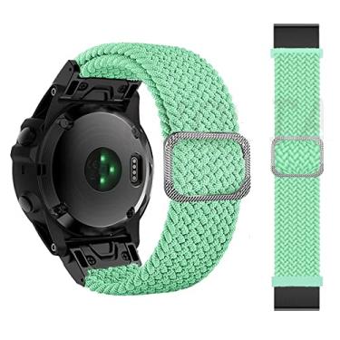 Imagem de IENYU 26 pulseiras de relógio de 22 mm para Garmin Fenix 7 7X Fenix 6 6X Pro 5 5X Plus 3 HR Loop de nylon de liberação rápida pulseiras de pulso de ajuste fácil (P, Fenix 6X 6X Pro) de 26 mm