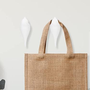 Imagem de Mingzhe Gancho para Decoração de Pássaros, Cabide de Porta Parede, Casaco, Chapéu, Sacos, Suporte para Pendurar Toalha, Cinto Chave Ecológico Estilo Pássaro, Porta-roupão Toalha (Branco)