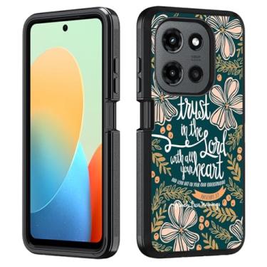 Imagem de FVAENDHIO Capa protetora para Moto G Stylus 5G 2025, resistente 3 em 1, híbrida, à prova de choque, à prova de impacto, para Motorola Moto G Stylus 5G 2025, versículo bíblico citações Provérbios 3:5