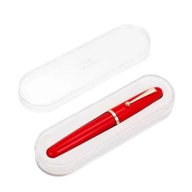Imagem de Clouism Caneta-tinteiro F/M Nib Resina, Escritório, Conversor Grande, Papelaria, Material de Escritório Escolar (Vermelho com Caixa, 0,5 mm)