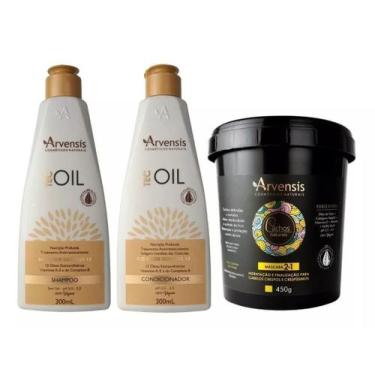 Imagem de Kit Arvensis Tec Oil Shampoo Condicionador Máscara Crespos