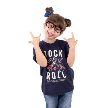 Imagem de Camiseta Infantil Guitarra Power Marinho - Art Rock, 01