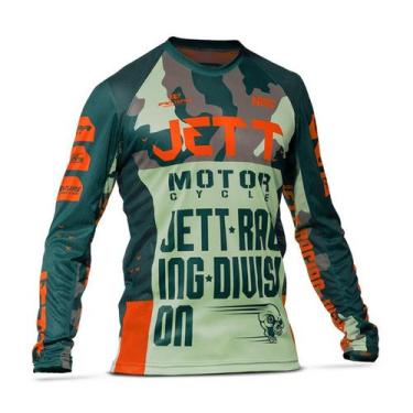 Imagem de Camisa Motocross Trilha Enduro - Jett Factory Edition 3, Verde, Laranj