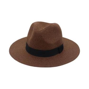 Imagem de Chapéu De Palha Panamá Com Fita Preta Para Homens E Mulheres, Estilo C