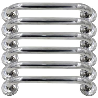 Imagem de Barra de Apoio para Parede em Aço Inox 24mm de Diâmetro Segurança e Acessibilidade (6, 30cm)