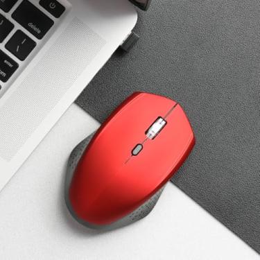Imagem de Mouse sem fio, mouse alimentado por bateria de modo único de 2,8 G com receptor USB, design ergonômico, adequado para uso em escritório e entretenimento, compatível com laptops e desktops