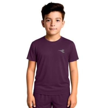 Imagem de Camiseta Diadora Small Logo Juvenil Menino - Bordô 10, Bordô, 10