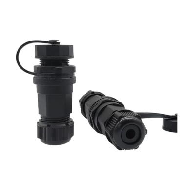 Imagem de Conector RJ45 impermeável CAT5 CAT6 soquete montagem em painel conector industrial M21 IP67 (encaixe)