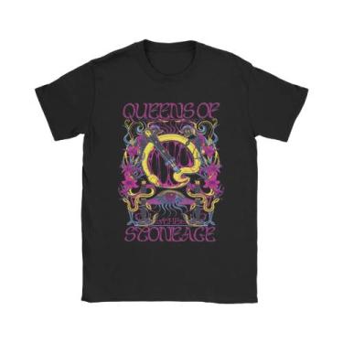 Imagem de Camiseta Masculina 100 Algodão Com Gola Redonda E Manga Curta Queens o