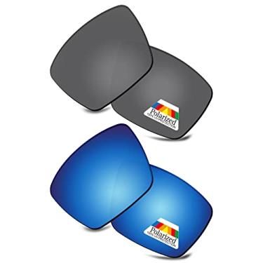 Imagem de Bwake Lentes de reposição para óculos de sol Costa Bloke 06S9045 - preto + azul gelo todo polarizado