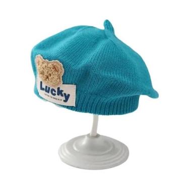 Imagem de Gorro De Inverno Quente Para Meninas Bebês, Chapéu De Flor Tricotado, 