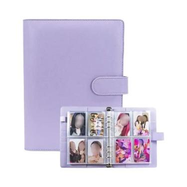 Imagem de Caderno De Couro PU A5, Organizador De Cartões Fotográficos Com 25 Fol