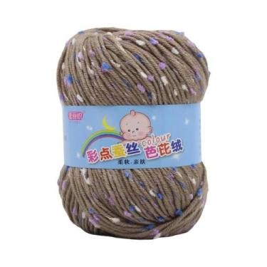 Imagem de Fio De Algodão Colorido 50g Para Tricô Manual, Crochê, Suéter, Coberto