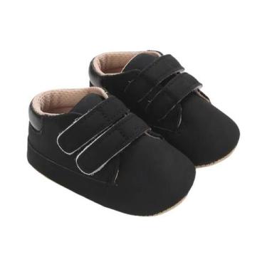 Imagem de Sapatos De Caminhada Antiderrapantes De Couro Com Sola Macia Para Bebê