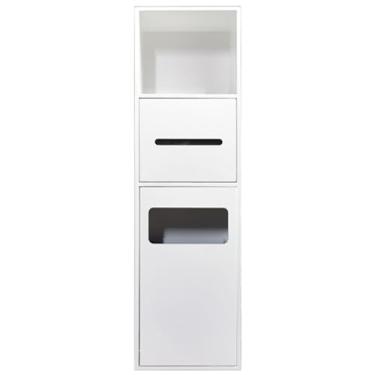 Imagem de Nicho de chuveiro de aço inoxidável - organizador de alcova à prova d'água para banheiro, cozinha e sala de estar - xampu elegante, armazenamento de papel higiênico e higiênico - branco 20 x 70 x 13,5