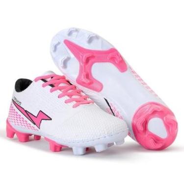 Imagem de Chuteira Campo Futebol Trava Cronos Sola Costurada Adulto Masculino Feminino-Unissex