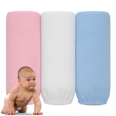 Imagem de Kit 3 Lençol para Bebê Mini Berço 100% Algodão com Elástico - Criativa