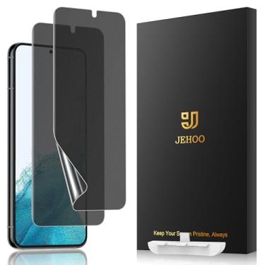 Imagem de JEHOO [Pacote com 2] Protetor de tela de TPU fosco antirreflexo para Samsung Galaxy S22 (não é vidro), compatível com sensor de impressão digital, filme flexível totalmente adesivo, fácil instalação