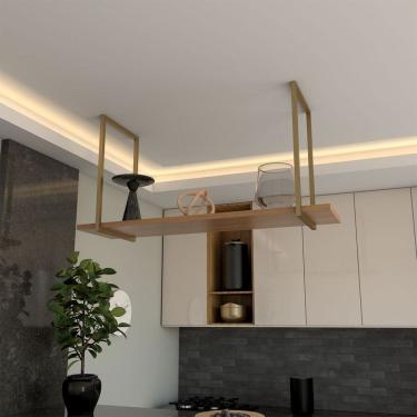 Imagem de Prateleira Decorativa 125 Cm Gourmet Cinamomo - Panorama Móveis