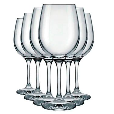 Imagem de Taça Para Vinho Barone Degustação de Vidro 600ml 6 Unidades - Nadir 7956