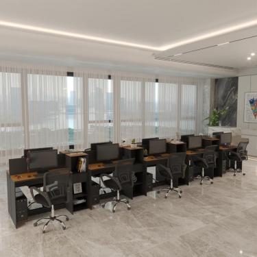 Imagem de Estação de Trabalho 10 Lugares Moscou Office 10 Mesas 8 Armários Livreiro  - Vianossa