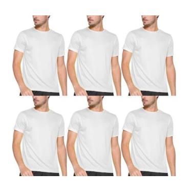 Imagem de Kit com 6 Camisas Camisetas Blusas Baby Looks T-shirts Masculina Femin