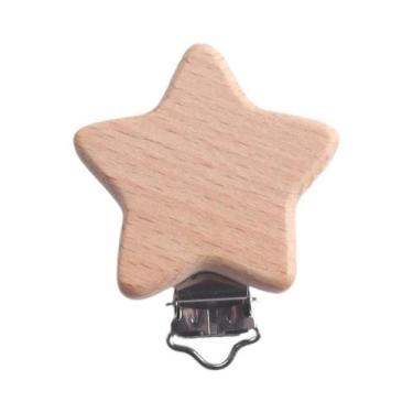 Imagem de Corrente De Chupeta De Madeira De Faia Natural, Mordedor De Bebê De Gr