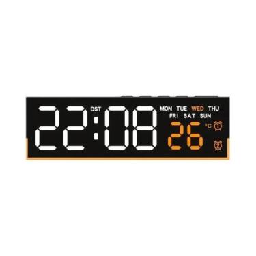 Imagem de Despertador Digital LED Inteligente Com Luz Noturna E Display De Hora 