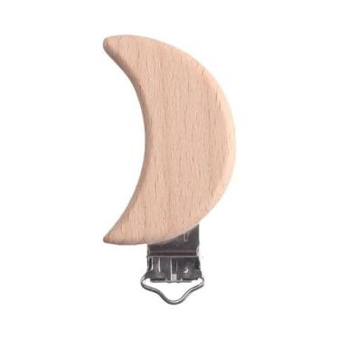 Imagem de Corrente De Chupeta De Madeira De Faia Natural, Mordedor De Bebê De Gr